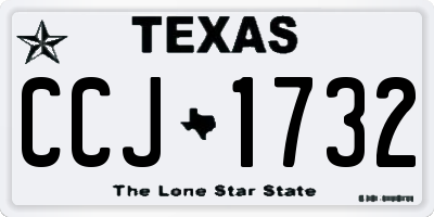 TX license plate CCJ1732