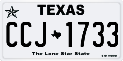 TX license plate CCJ1733
