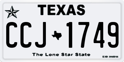 TX license plate CCJ1749