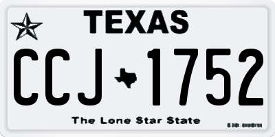 TX license plate CCJ1752