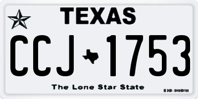 TX license plate CCJ1753