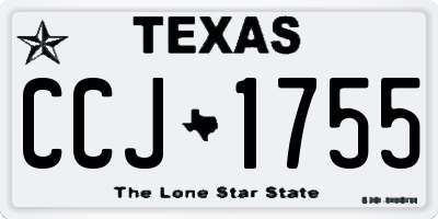 TX license plate CCJ1755