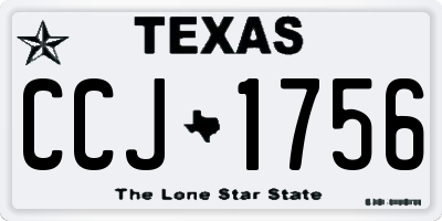 TX license plate CCJ1756