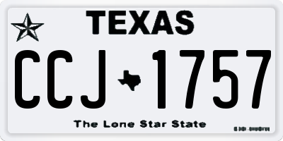 TX license plate CCJ1757