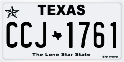 TX license plate CCJ1761