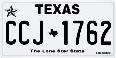 TX license plate CCJ1762