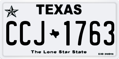 TX license plate CCJ1763