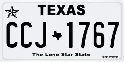 TX license plate CCJ1767