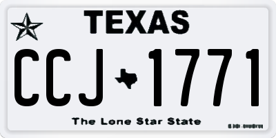 TX license plate CCJ1771
