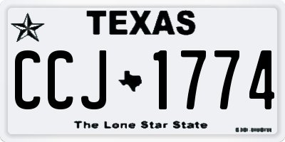 TX license plate CCJ1774