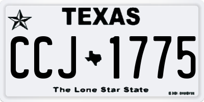 TX license plate CCJ1775