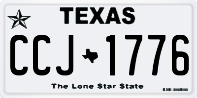 TX license plate CCJ1776