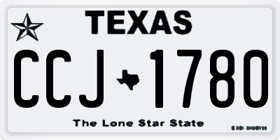 TX license plate CCJ1780