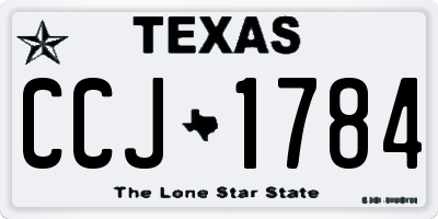 TX license plate CCJ1784
