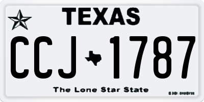 TX license plate CCJ1787