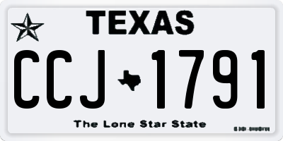 TX license plate CCJ1791