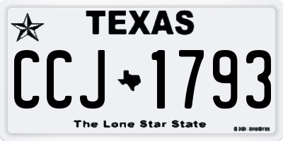 TX license plate CCJ1793