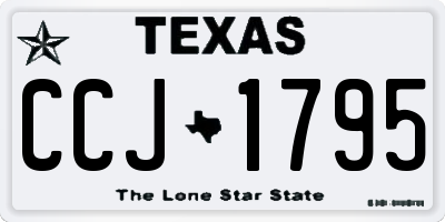 TX license plate CCJ1795