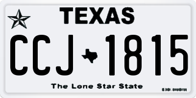 TX license plate CCJ1815