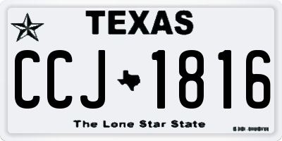TX license plate CCJ1816