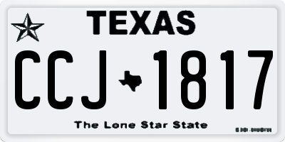 TX license plate CCJ1817