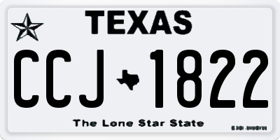 TX license plate CCJ1822