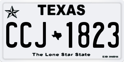 TX license plate CCJ1823