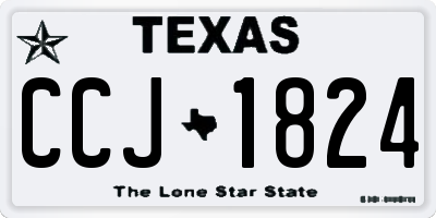 TX license plate CCJ1824