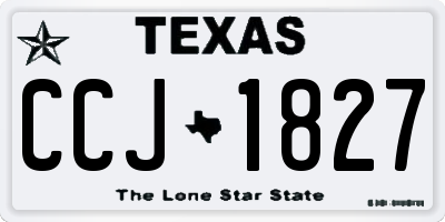TX license plate CCJ1827