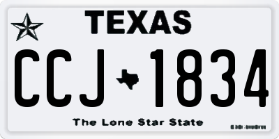 TX license plate CCJ1834