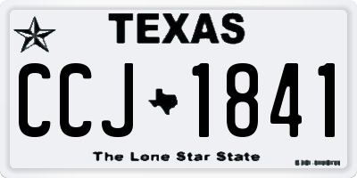 TX license plate CCJ1841