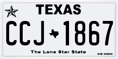 TX license plate CCJ1867