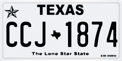 TX license plate CCJ1874