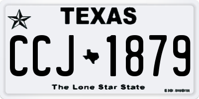 TX license plate CCJ1879