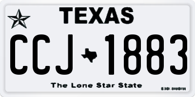 TX license plate CCJ1883