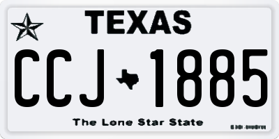 TX license plate CCJ1885
