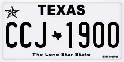 TX license plate CCJ1900