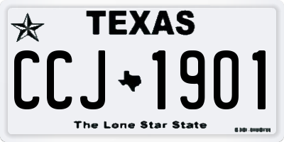 TX license plate CCJ1901