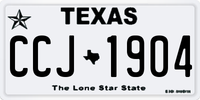 TX license plate CCJ1904