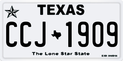 TX license plate CCJ1909