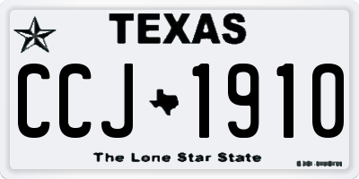 TX license plate CCJ1910