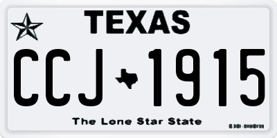 TX license plate CCJ1915