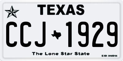 TX license plate CCJ1929