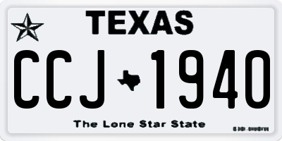 TX license plate CCJ1940