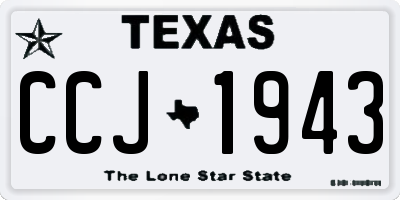 TX license plate CCJ1943