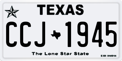 TX license plate CCJ1945