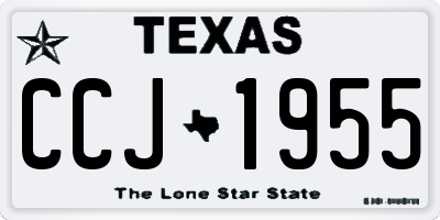 TX license plate CCJ1955