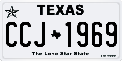 TX license plate CCJ1969