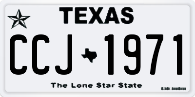 TX license plate CCJ1971