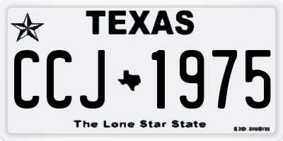 TX license plate CCJ1975